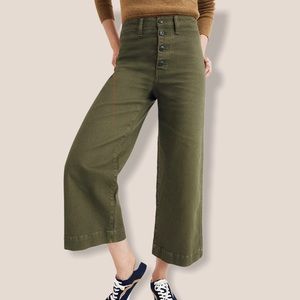 Madewell Emette Wide Leg crop Military Pants